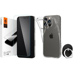 SPIGEN CRYSTAL FLEX CASE + SLIM HD SCREEN PROTECTOR FOR 6.1-INCH IPHONE 14 – CLEAR