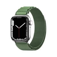 STRAP WITH ALPINE STEEL BUCKLE FOR APPLE WATCH 42/44/45/49 MM - GREEN