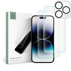 SZKŁO HARTOWANE TECH-PROTECT SUPREME SET IPHONE 15 PRO CLEAR