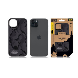 Tactical Camo Troop Cover for Apple iPhone 15 Plus Black