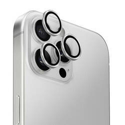 UNIQ Optix Aluminium Camera Lens Protector iPhone 16 Pro 6.3" / 16 Pro Max 6.9" sterling silver szkło na obiektyw aparatu z aplikatorem