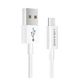 USAMS CABLE U23 MICROUSB 2A FAST CHARGE 1M WHITE