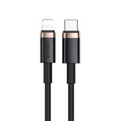 USAMS CABLE USB-C TO LIGHTNING 1.2M FAST CHARGE 20W BLACK