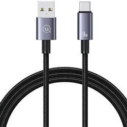 USAMS Kabel USB na USB-C 3A 1,2m Fast Charging stalowy/tarnish SJ663USB01 (US-SJ663)