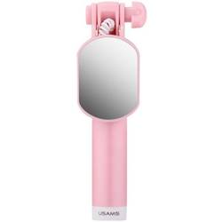 USAMS Selfie Stick Mini Mirror 3,5mm różowy/pink ZB3002 (US-ZB030)