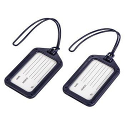 Set of 2 luggage tags, dark blue