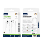 JELLICO wired earphones EP2A JACK 3.5MM with microphone 1.2M White