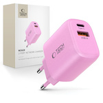 TECH-PROTECT NCA20 2-PORT NETWORK CHARGER PD 20W / QC3.0 BABY PINK