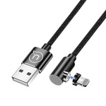 USAMS Kabel USB-A/Lightning 1mkątowy magnetyczny U54 czarny/black SJ444USB01 (US-SJ444)