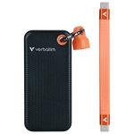Dysk Zewnętrzny Verbatim Pocket SSD 1TB  - brelok do kluczy z kablem USB-C 3.2 gen.2 czarno-pomarańczowy/black-orange 32193
