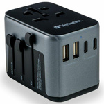 Verbatim Adapter podróżny EU/UK/US2xUSB-A/2xUSB-C PD 30W UTA-03 czarny/black 49545