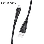 USAMS Kabel pleciony U41 lightning 1m2A czarny/black SJ391USB01 (US-SJ391) Fast Charge