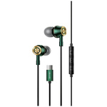 USAMS Słuchawki stereo EP-43 metalUSB-C ciemny zielony/dark green HSEP4302