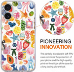 Etui Pnakqil Iphone 17, Tropical vibes, owoce, muszle, pastel design pudełko