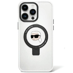 Karl Lagerfeld KLHMP15SHMRSKHH iPhone 15 6.1" white/white hardcase Ring Stand Karl Head MagSafe