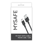 MYSAFE NB KABEL P156 MICRO USB 1M CZARNY QUICK CHARGE
