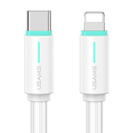 USAMS Kabel USB-C/Lightning 1m SJ735 30W biały/white YU Series SJ735USB02 (US-SJ735) USZKODZONE OPAKOWANIE