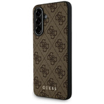 Etui Guess 4G Metal Gold Logo do Samsung Galaxy A56 brązowy