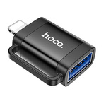 Adapter OTG Lightning do USB A Hoco UA31A czarny