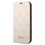 Guess GUBKP14SHG4SHP iPhone 14 / 15 / 136.1" różowy/pink book 4G Vintage Gold Logo