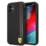 Etui Ferrari On Track Carbon Stripe na iPhone 12 mini - czarne
