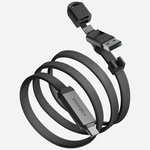 Kabel Energea Sheath Travel 2w1 USB-C do USB-C/USB-A 480Mbps 60W 1.2m gunmetal