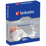 Koperty papierowe na dyski CD Verbatim   50szt biały 49992