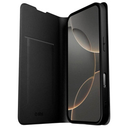 SBS Etui na telefon Wallet Smooth do Apple iPhone 16 Plus Czarne