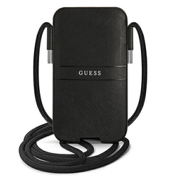Guess Torebka GUPHMPSASBBK 6,1"czarny/black Saffiano Strap