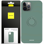 Spacecase Etui Silicone Ring iPhone 12 Pro Max dark green