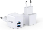 Zestaw 2 ładowarek Anker PowerPort Mini Dual Wall Charger kompaktowa ładowarka USB zasilanie 2,5 A