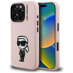 Etui Karl Lagerfeld Silicone Karl Sketch MagSafe do iPhone 16 Pro Max różowy