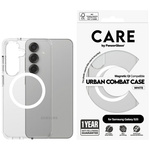 Etui CARE by PanzerGlass Flagship Urban   Combat White QI do Samsung Galaxy S25 przezroczysty