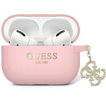 Guess GUAP2LECG4P AirPods Pro 2 (2022/2023) cover różowy/pink Liquid Silicone Glitter Triangle Charm