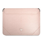 Guess Sleeve GUCS16PSATLP 16" różowy/pink Saffiano Triangle Logo