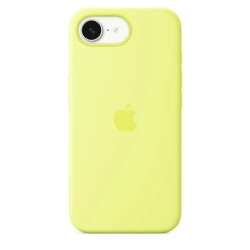 iPhone 16e Silicone Case – Neon Yellow MGYW4ZM/A open package