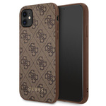 Guess GUHCN61G4GFBR iPhone 11 / Xr 6,1"brązowy/brown hard case 4G Metal Gold Logo