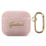 Guess GUA3SASMP AirPods 3 coverróżowy/pink Saffiano Script Metal Collection