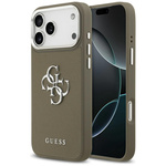 Etui Guess Grained Big 4G Classic Logo   do iPhone 17 Pro Max brązowy