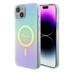 Guess GUHMP15MHITSQ iPhone 15 Plus / 14 Plus 6.7" turkusowy/turquoise hardcase IML Iridescent MagSafe