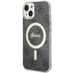 Guess GUHMP15SH4STK iPhone 15 / 14 / 13 6.1" czarny/black hardcase IML 4G MagSafe