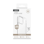 XQISIT NP FLEX CASE ANTI BAC, RECYCLED FOR IPHONE 15 PLUS CLEAR