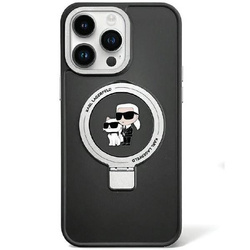 Karl Lagerfeld KLHMP13LHMRSKCK iPhone 13 Pro 6.1" black/black hardcase Ring Stand Karl&amp;Choupette MagSafe