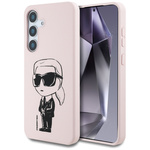 Etui Karl Lagerfeld Silicone Graffiti    Ikonik Printed Logo MagSafe do Samsung Galaxy S25 różowy