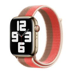 APPLE PASEK APPLE WATCH ML303AM/A SPORT LOOP 45MM PINK POMELO/TAN ORYGINALNA PLOMBA