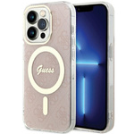 Guess GUHMP15LH4STP iPhone 15 Pro 6.1"rózowy/pink hardcase IML 4G MagSafe
