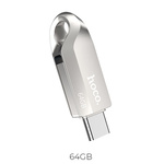 Pendrive 64GB USB 3.0 (USB A + USB C) Hoco UD8 nikiel