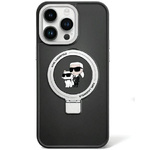 Karl Lagerfeld KLHMP13LHMRSKCK iPhone 13 Pro 6.1" black/black hardcase Ring Stand Karl&amp;Choupette MagSafe