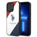 US Polo USHCP14LPSO3 iPhone 14 Pro 6.1" white/white Tricolor Embossed