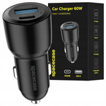 Spacecase Ładowarka samochodowa Car Charger 60W Dual Port C60AC-11 black